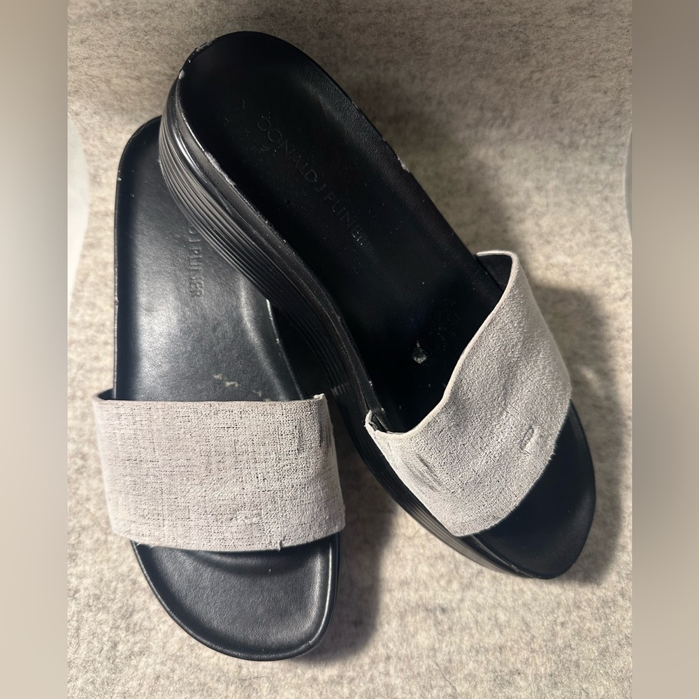 Donald J. Pliner Black and Gray Women's Sandals